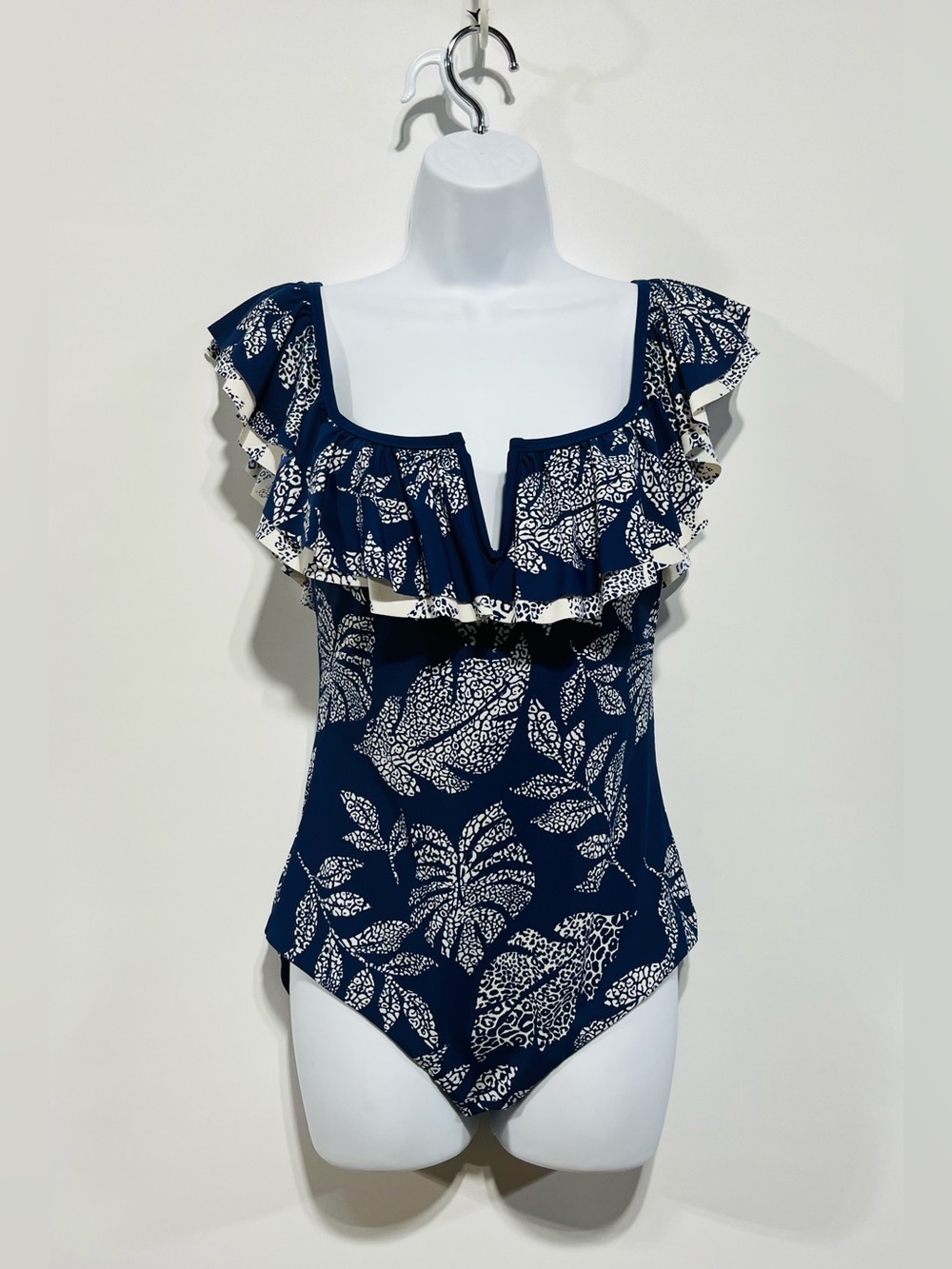 Red Carter Amazon Jungle Off-Shoulder Maillot One-Piece Swimsuit Size‎ Large